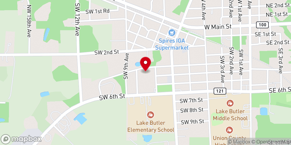 Map showing location of Greater Elizabeth Baptist Church