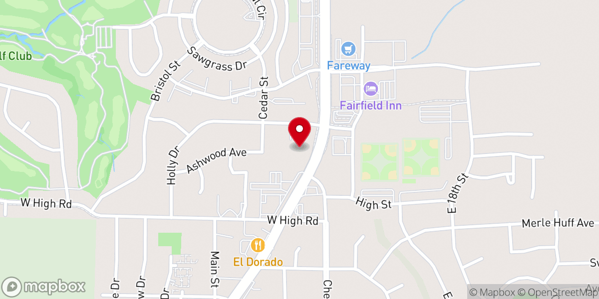 Map showing location of Norwalk United Methodist Church