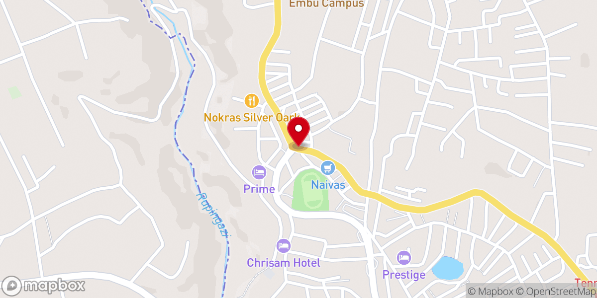 Map showing location of Deliverance Church Embu Airstrip