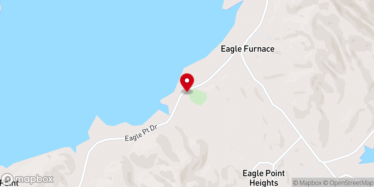 Map showing location of Eagle Furnace Church