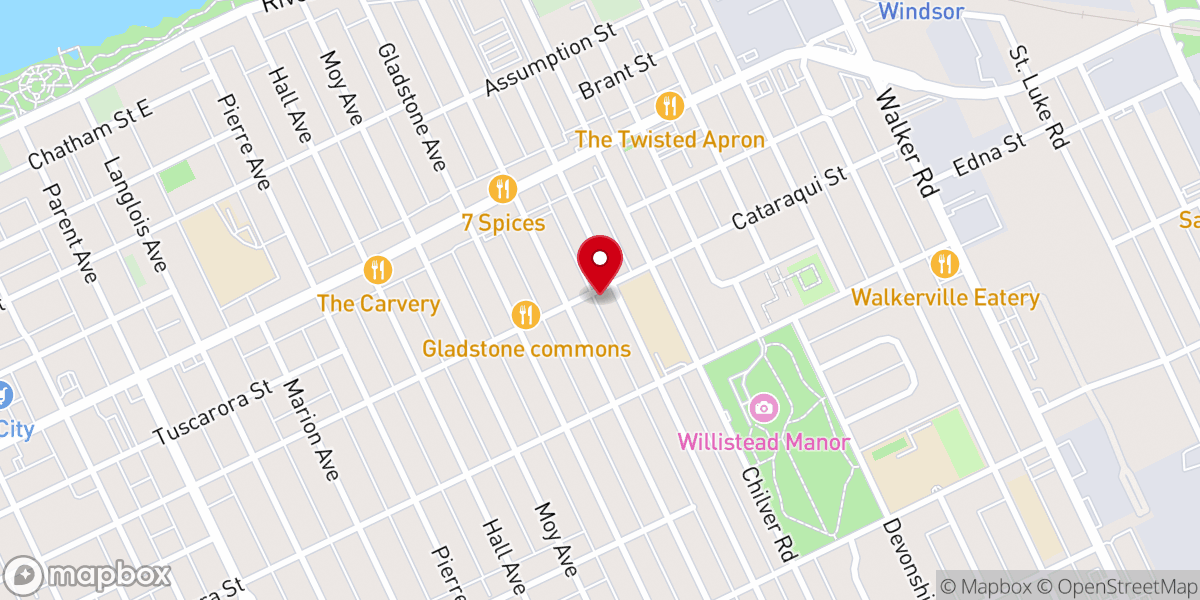 Map showing location of Walkerville Evangelical Baptist Church