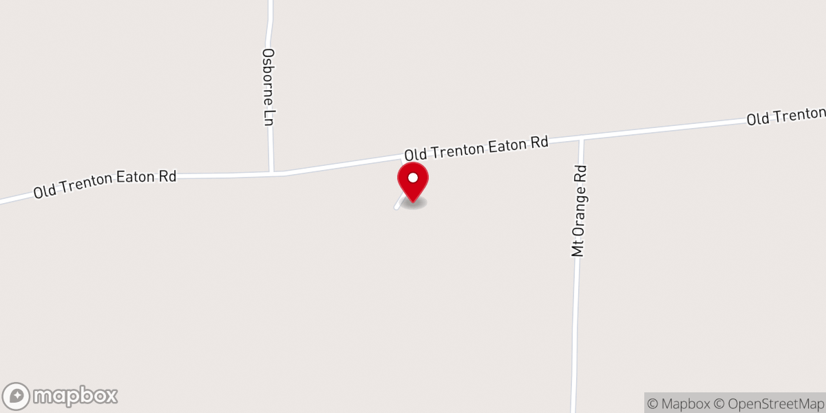 Map showing location of Hickory Grove Baptist Church