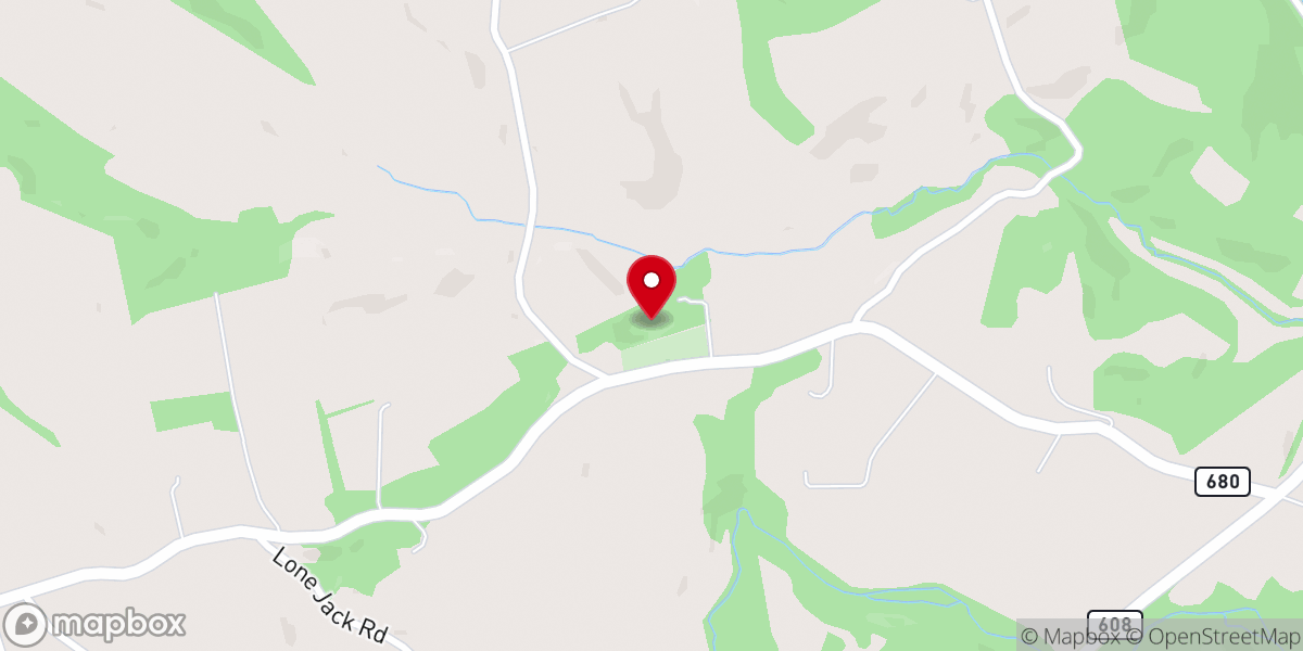 Map showing location of Falling Spring Presbyterian