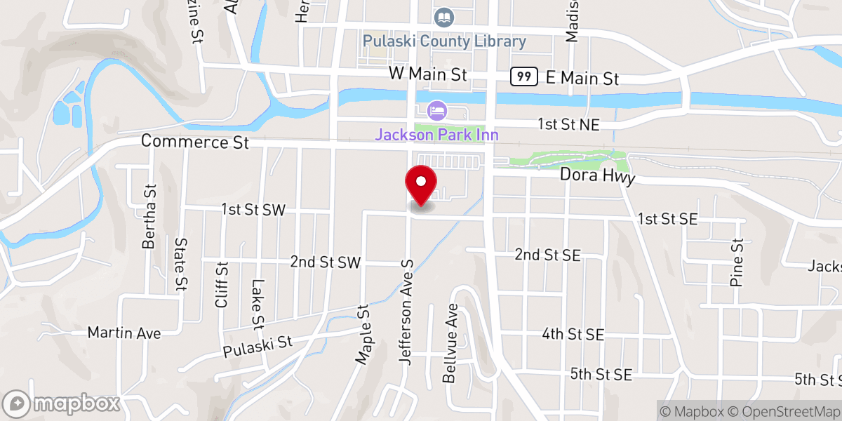Map showing location of New Life Church-The Nazarene