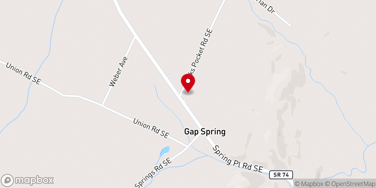 Map showing location of Berean Baptist Church