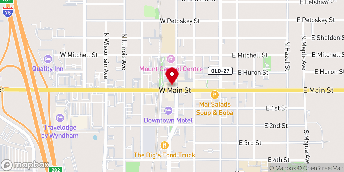 Map showing location of Northern Michigan Catholic Foundation