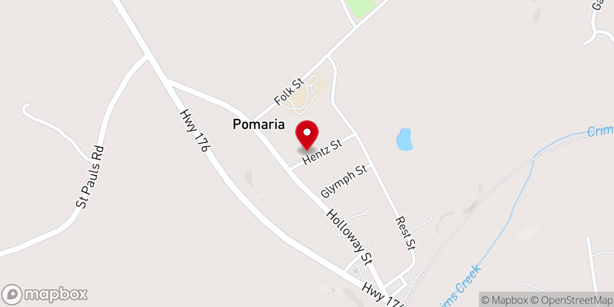Map showing location of Graham Methodist Church Ruins