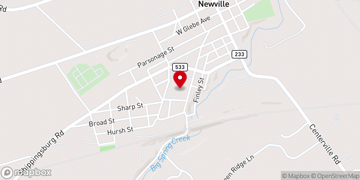 Map showing location of First United Presbyterian Church