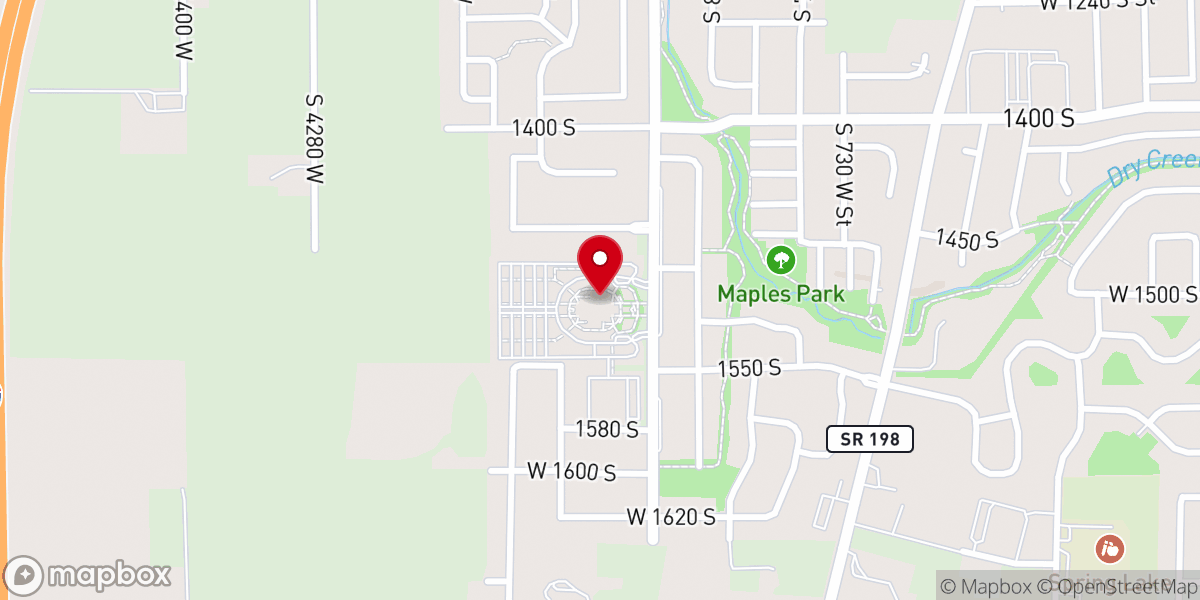 Map showing location of Payson Utah Temple