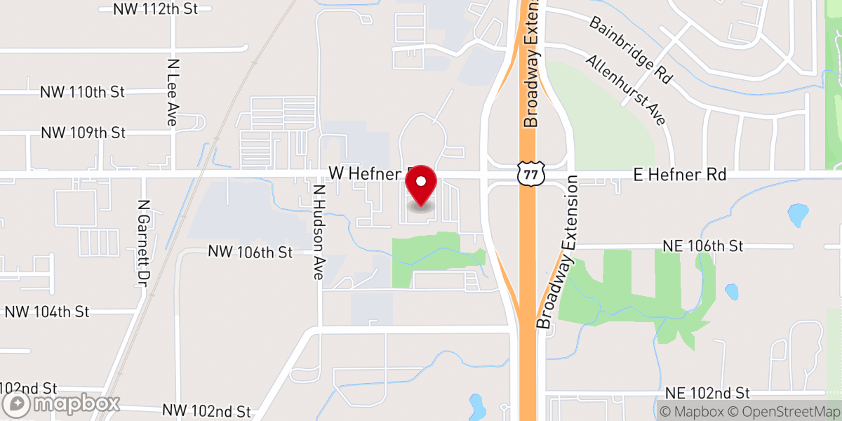 Map showing location of Bridgeway Church