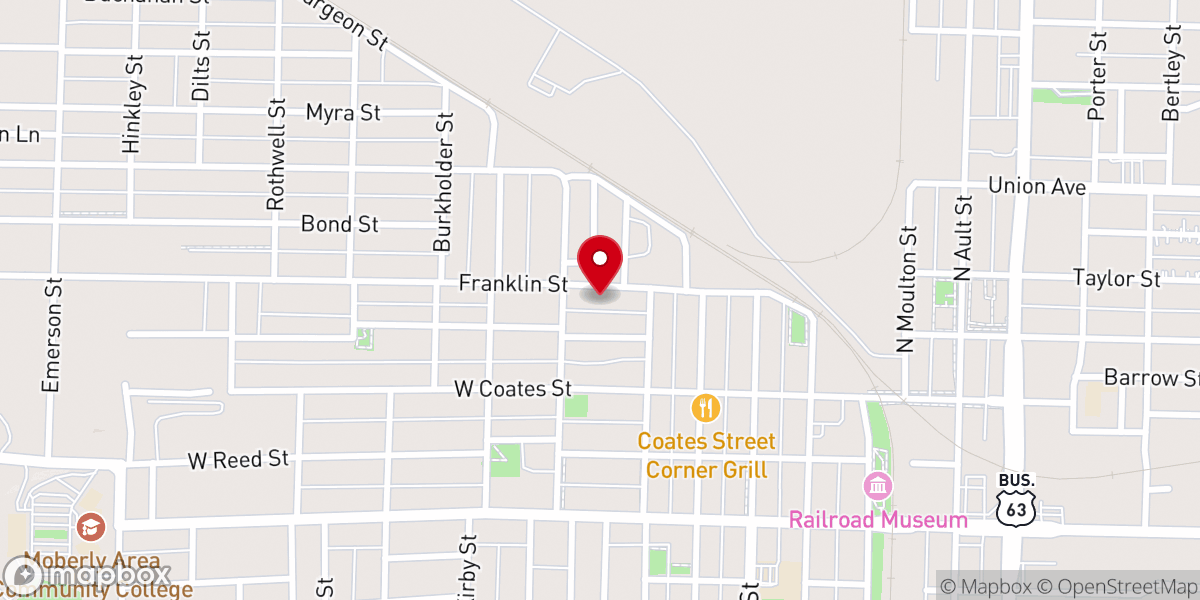Map showing location of Franklin Street Church of God in Christ