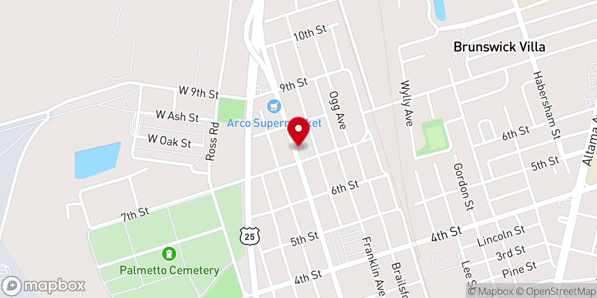 Map showing location of Maranatha Baptist Church