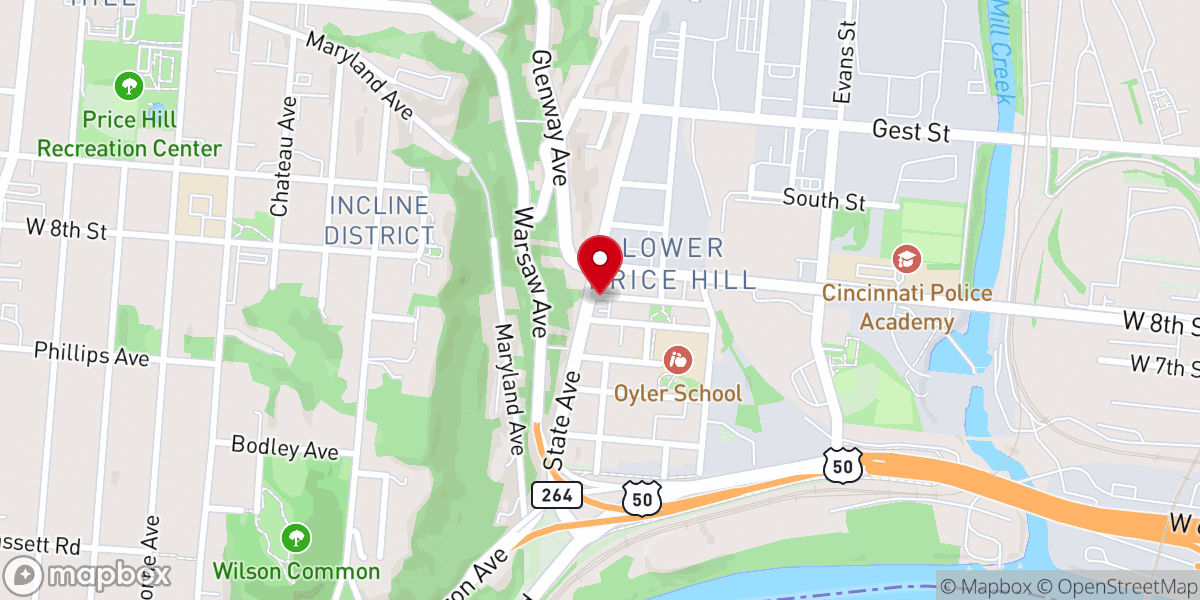 Map showing location of State Avenue Church of Christ