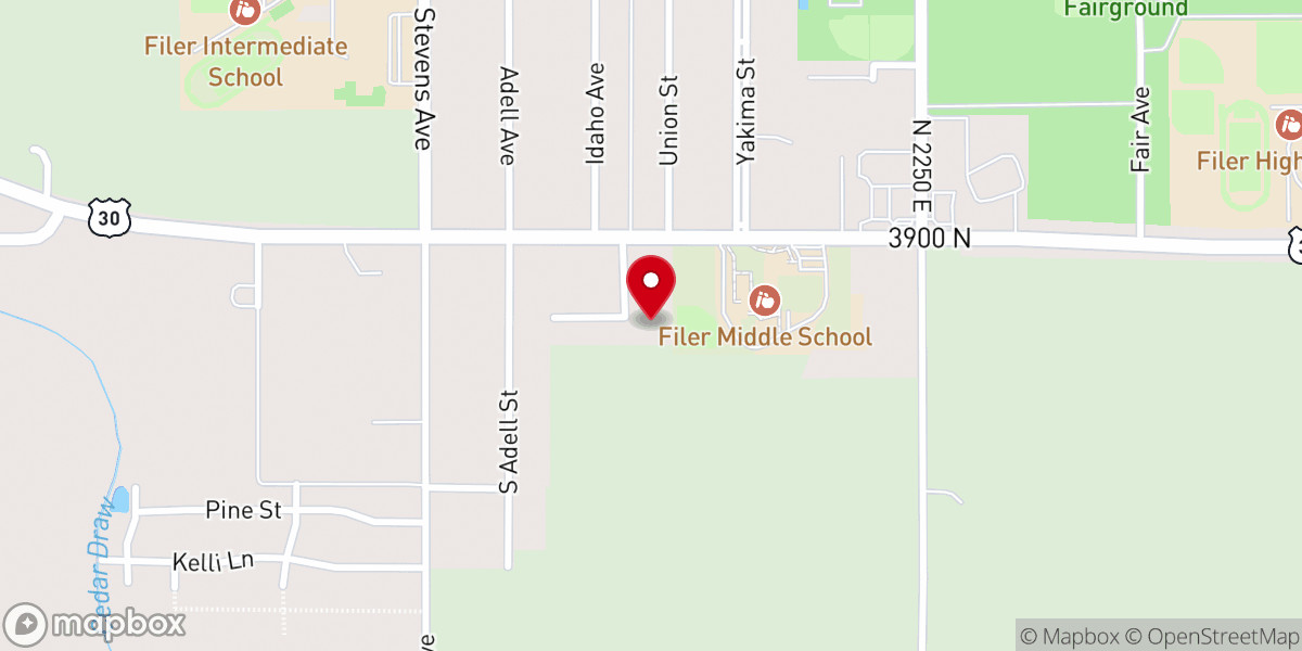 Map showing location of In His Name Christian Fellowship