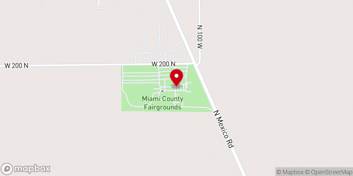 Map showing location of Miami County 4H Fairgrounds