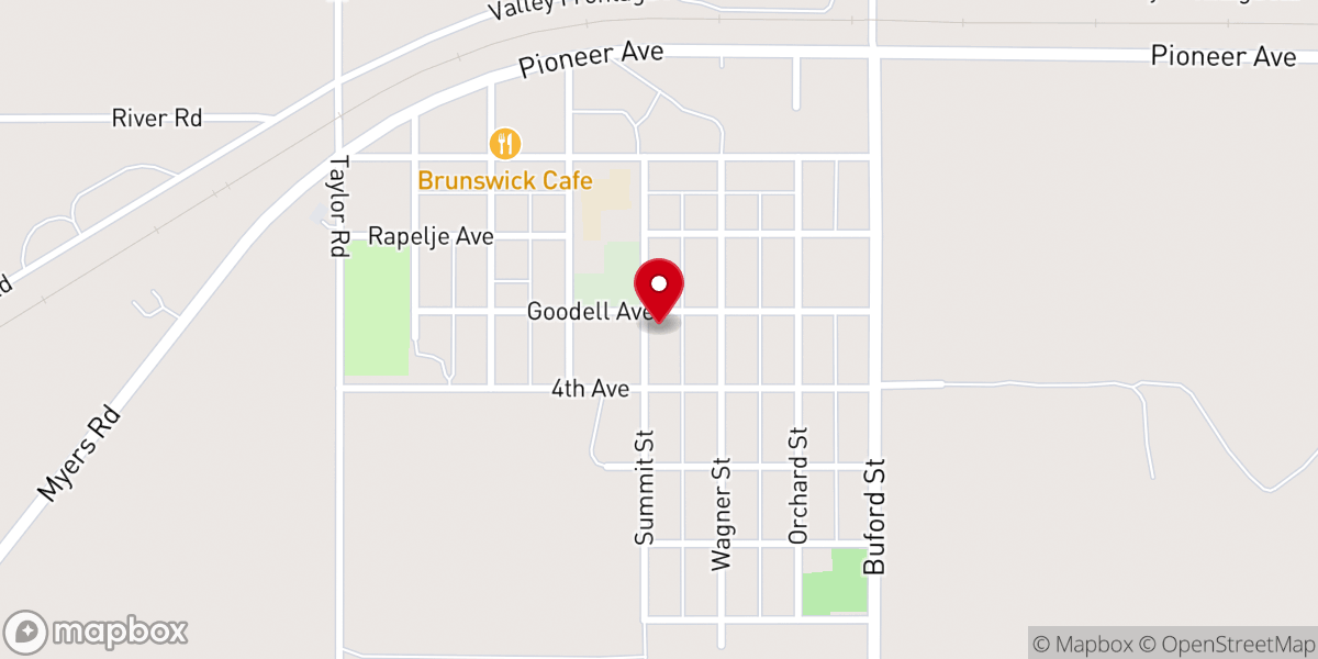 Map showing location of Trinity Lutheran Church