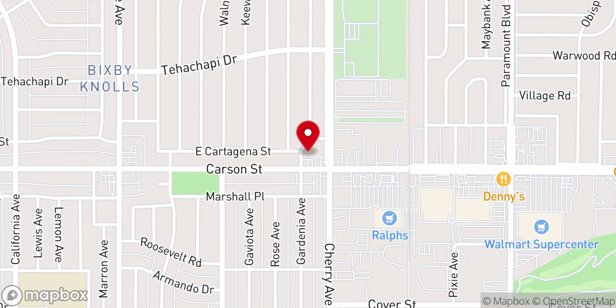 Map showing location of California Heights Baptist Church