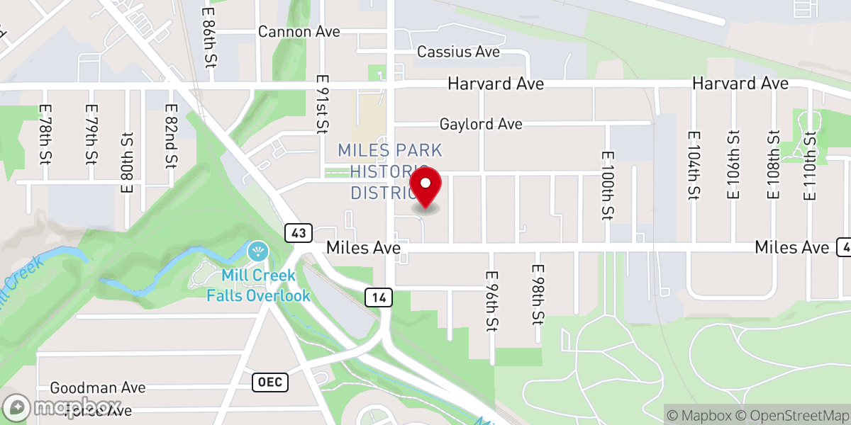 Map showing location of Allen Chapel Missionary Baptist