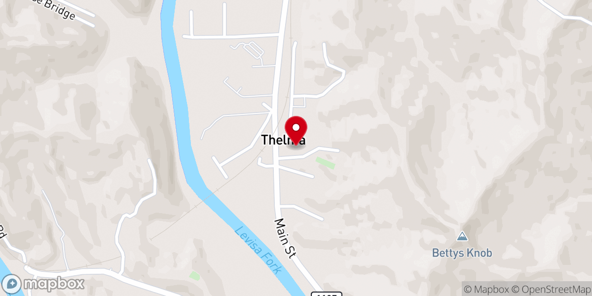 Map showing location of Concord United Baptist Church