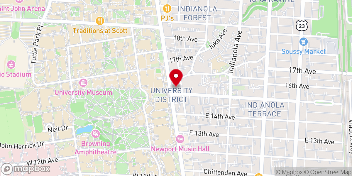 Map showing location of Roots Mission Inc