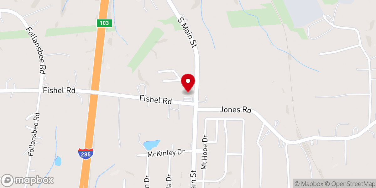 Map showing location of Life Impact Church