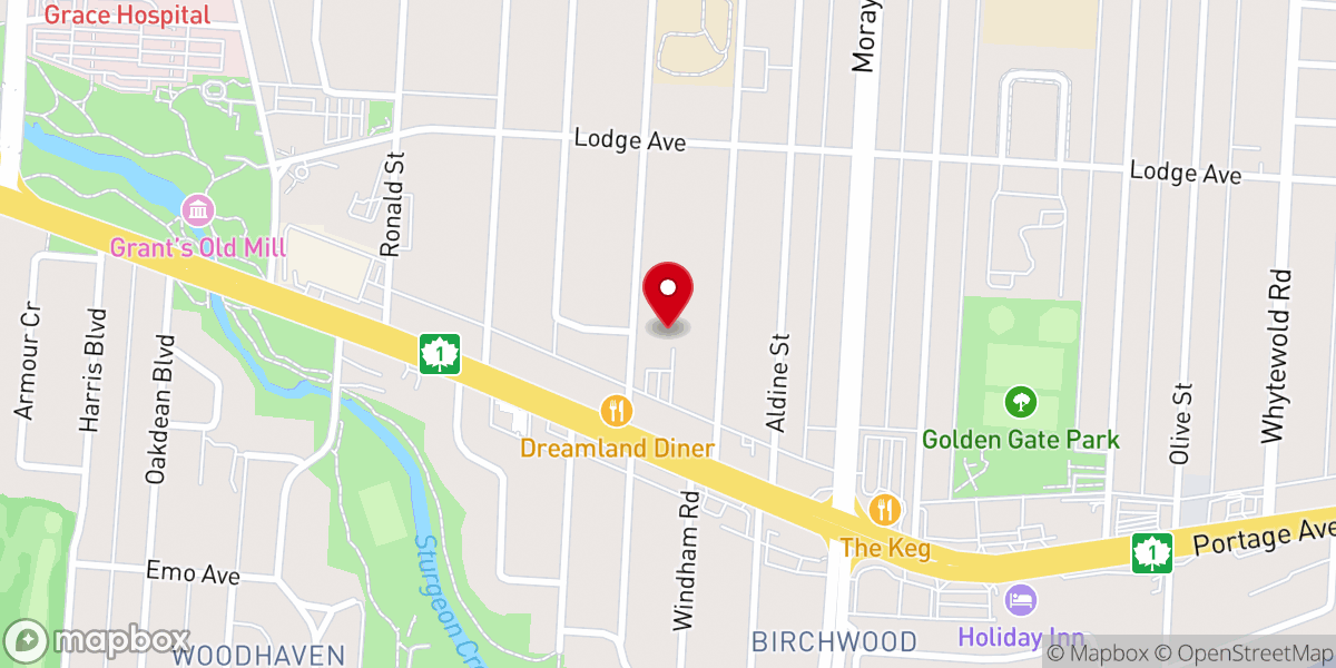 Map showing location of Prairie Spirit United Church