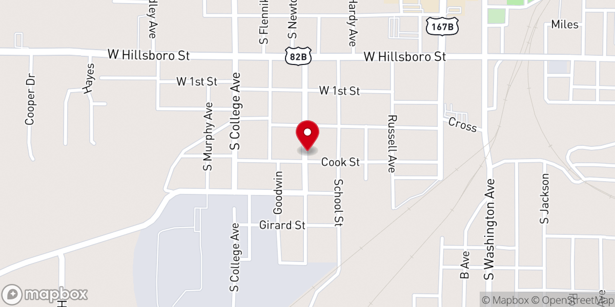 Map showing location of Greater Paradise Missionary Baptist Church