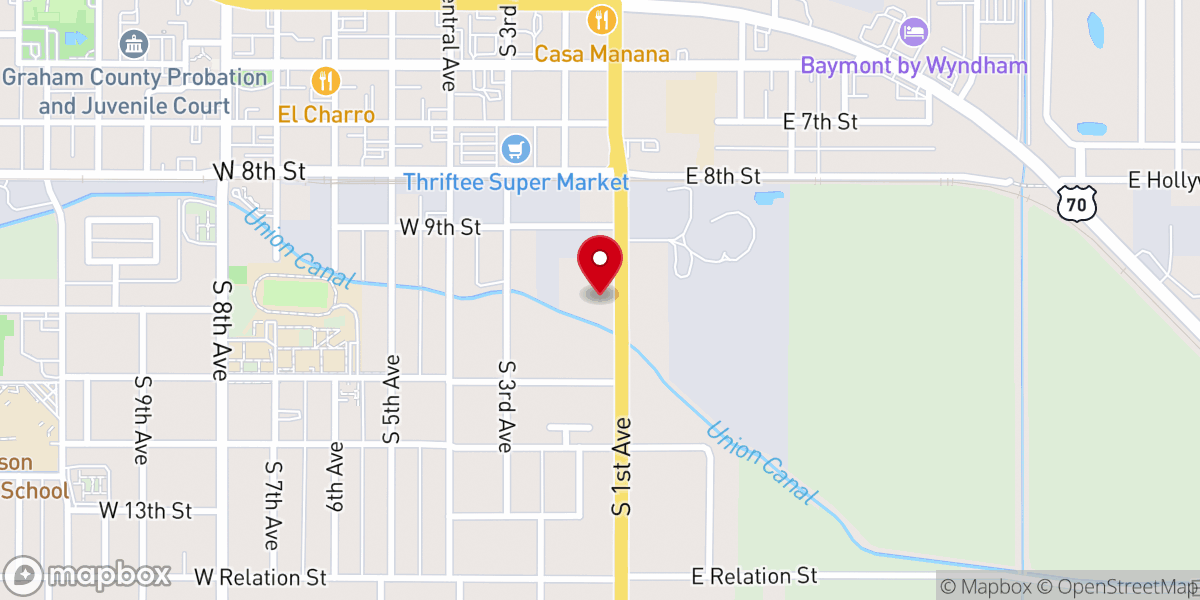 Map showing location of MVMT Church Assemblies of God