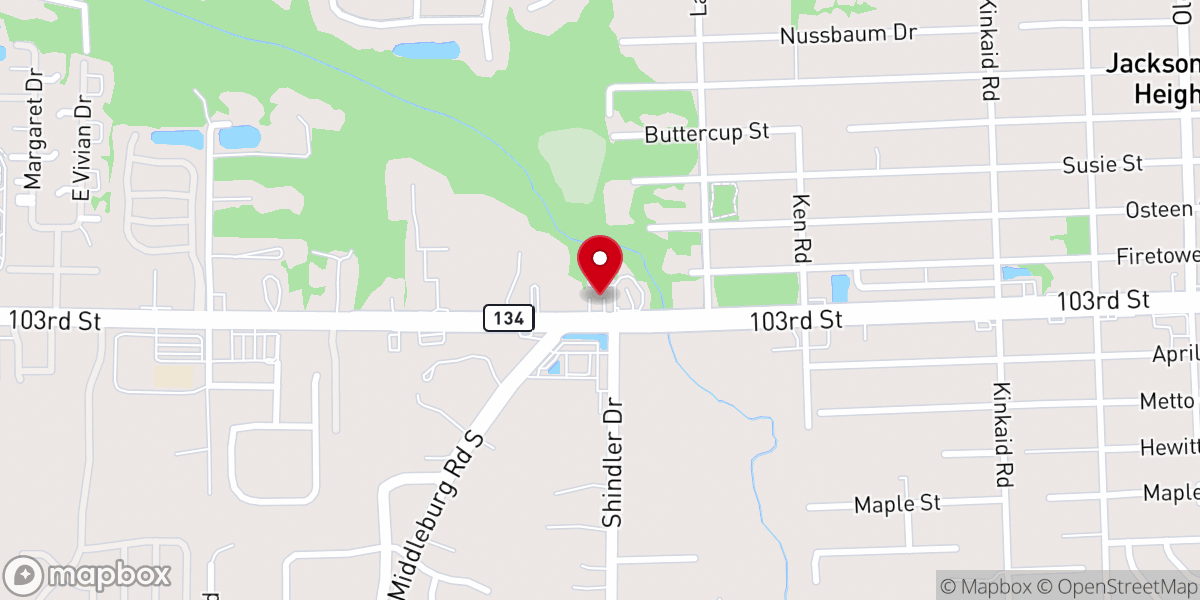 Map showing location of 103rd Street Baptist Church