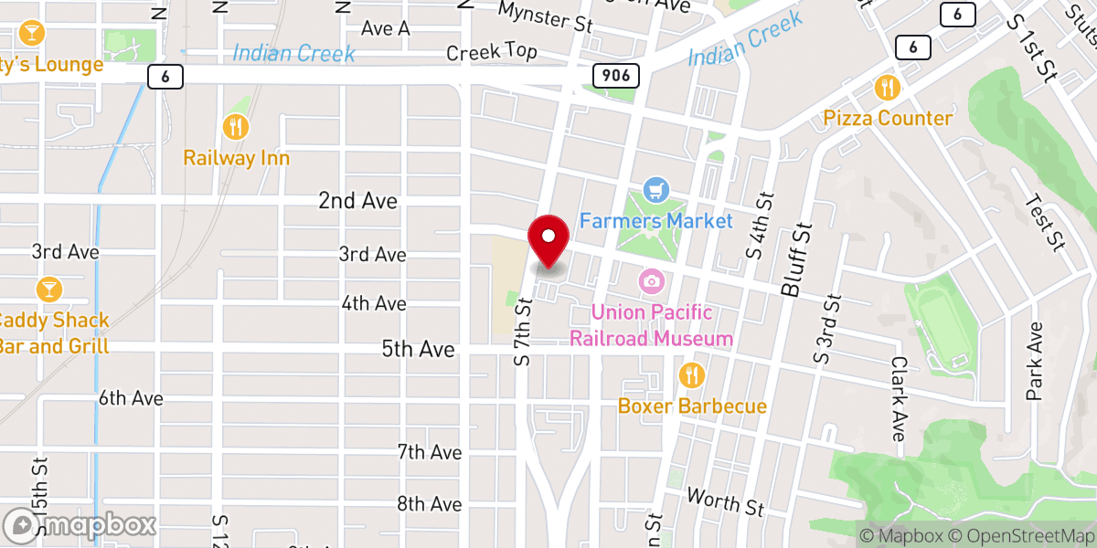 Map showing location of Saint John Lutheran Church ELCA