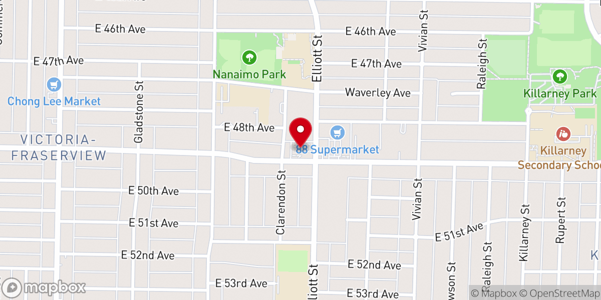 Map showing location of Faith Church