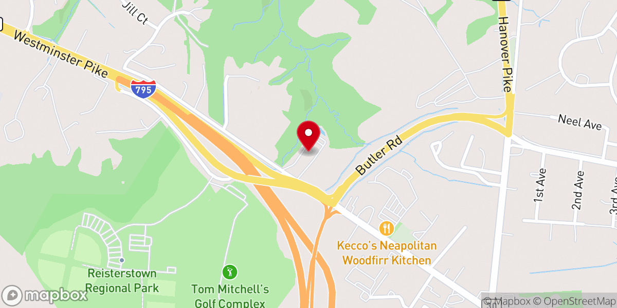 Map showing location of Northwest Baptist Church