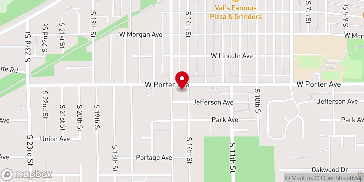 Map showing location of Open Bible Church-Chesterton