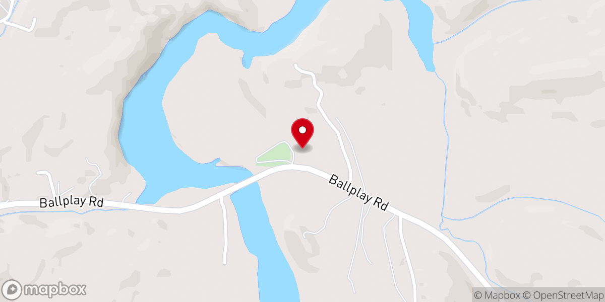Map showing location of Tellico Baptist Church