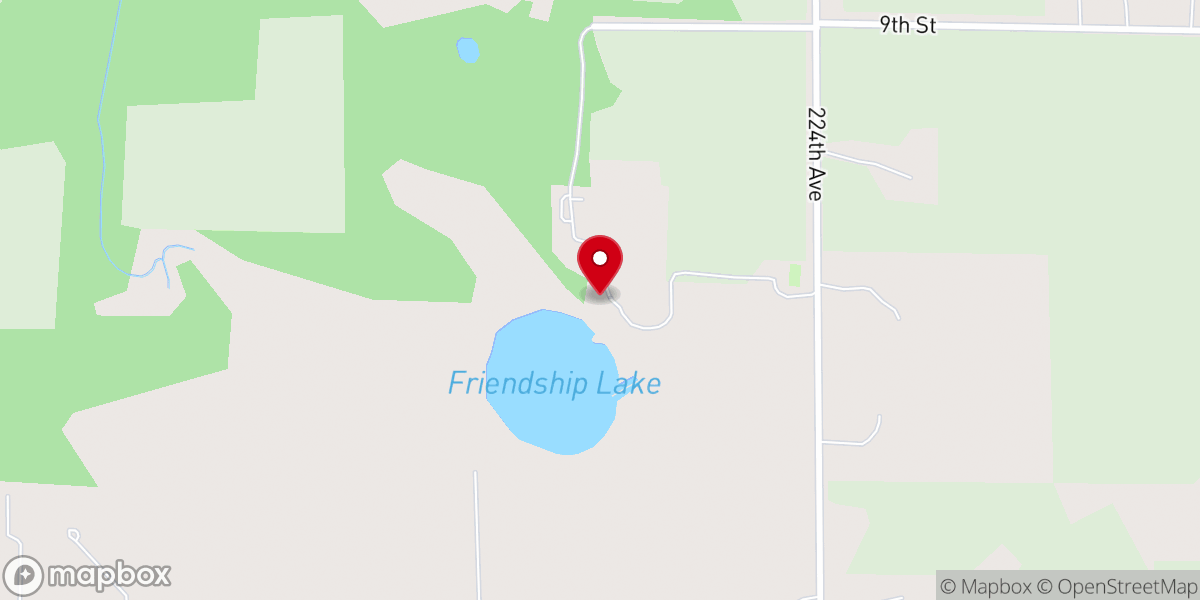 Map showing location of St. Iakovos Retreat Center