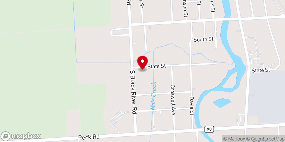 Map showing location of Croswell First United Methodist