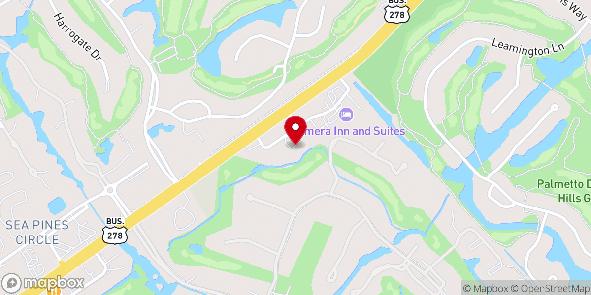 Map showing location of Hilton Head Island Seventh-day Adventist Church