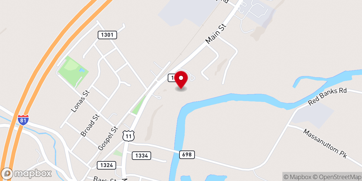 Map showing location of Brighter Days Bible Church