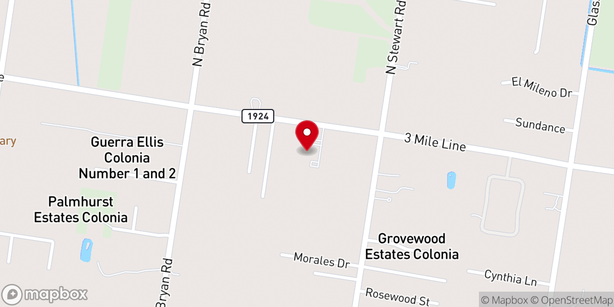 Map showing location of North Mission Church of Christ