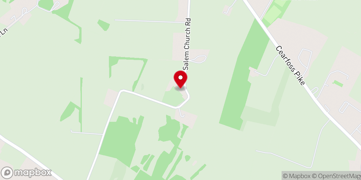 Map showing location of Salem Reformed Church