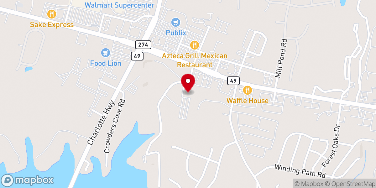 Map showing location of New River Church
