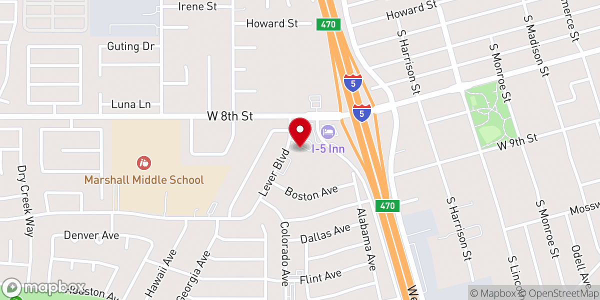 Map showing location of Apostolic Tabernacle Church
