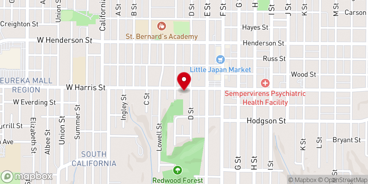 Map showing location of Apostolic Faith Church