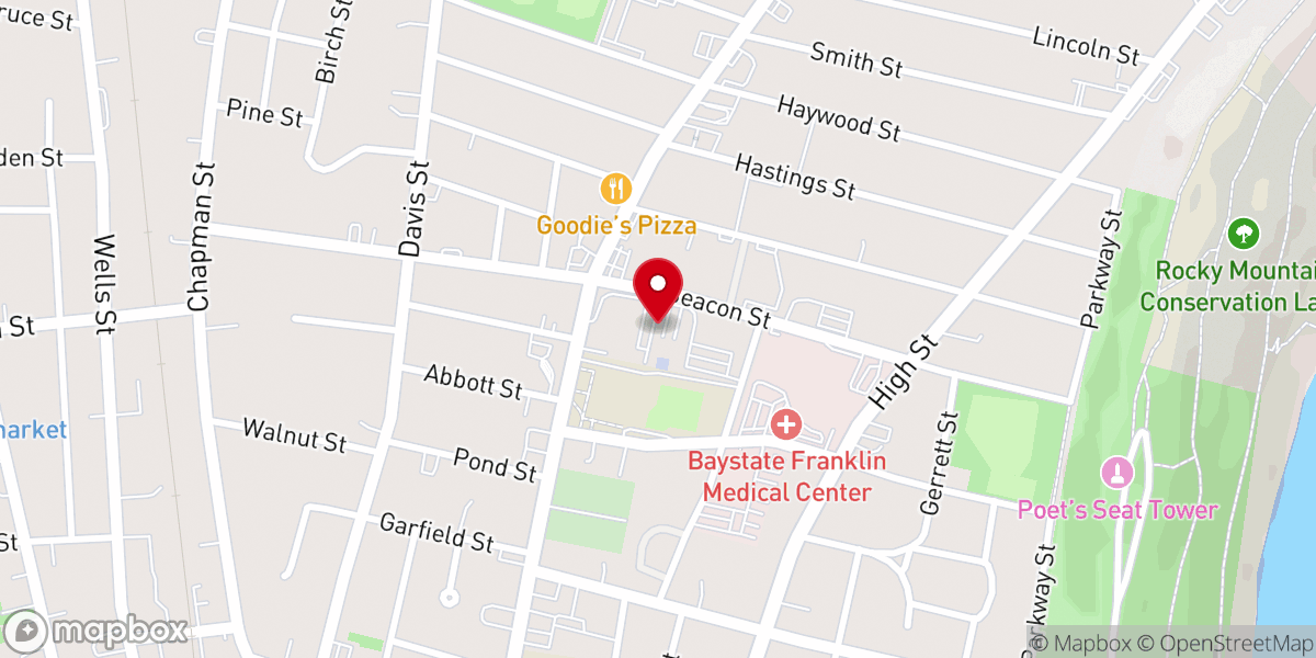 Map showing location of Blessed Trinity Pastoral Center & Parish Offices