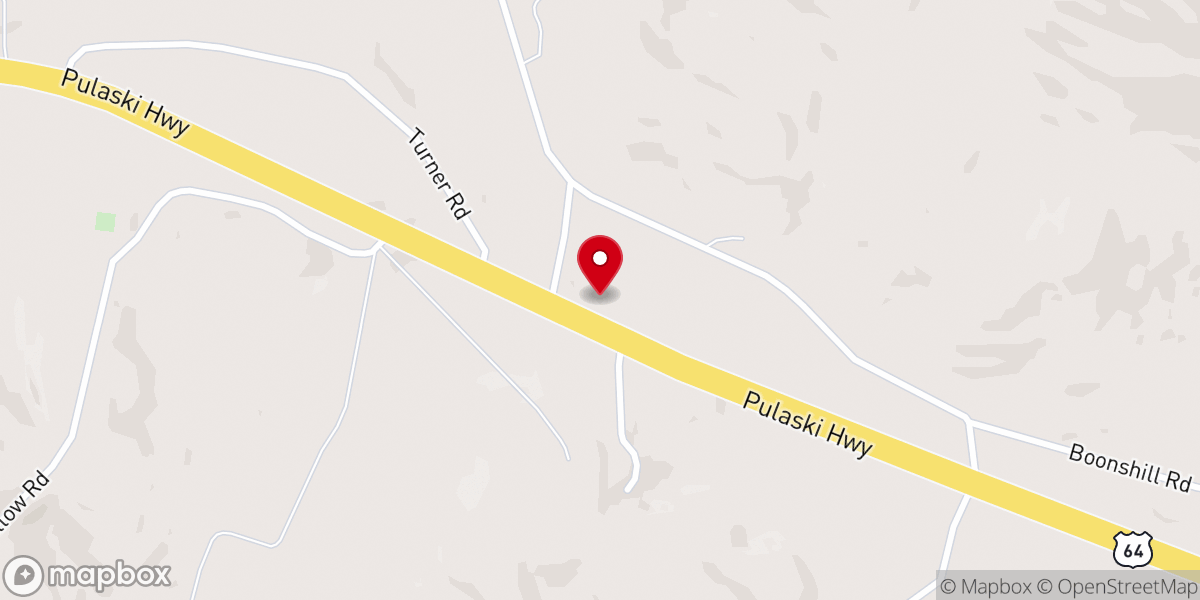 Map showing location of Fairview Fellowship Church