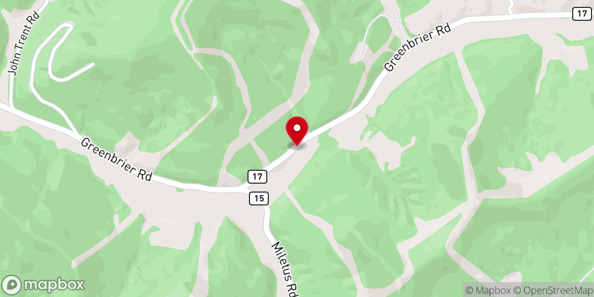 Map showing location of Lyda Chapel United Methodist Church