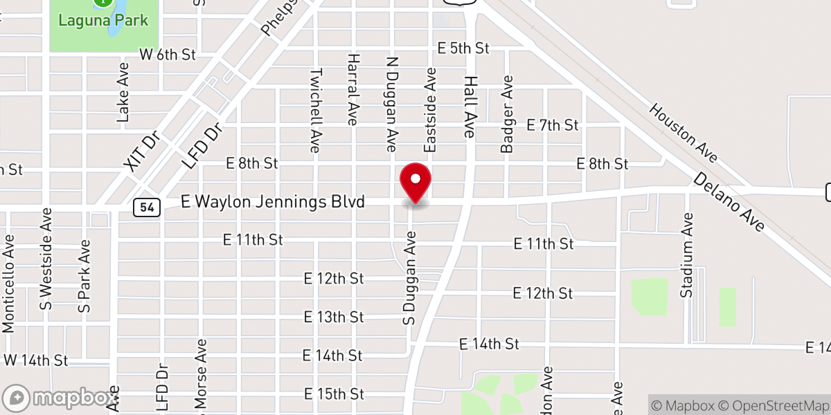 Map showing location of Littlefield Independent Baptist Church