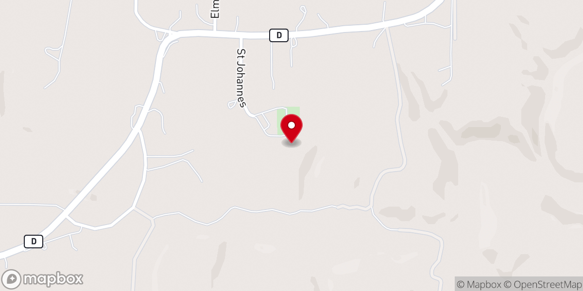 Map showing location of St Johns United Church of Christ