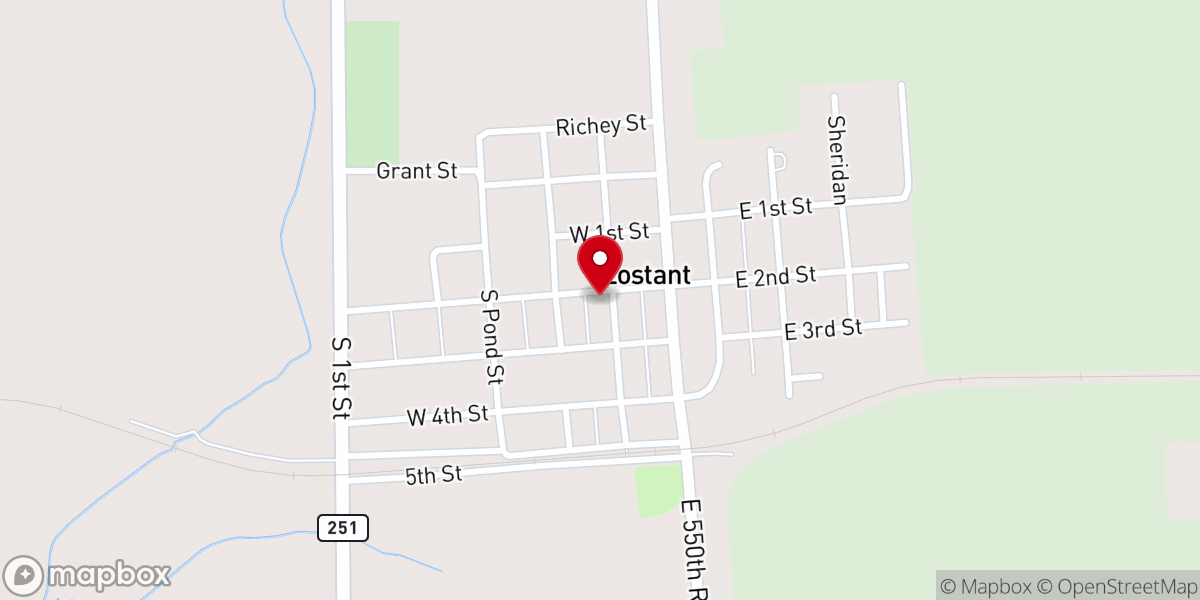 Map showing location of Lostant United Methodist Church