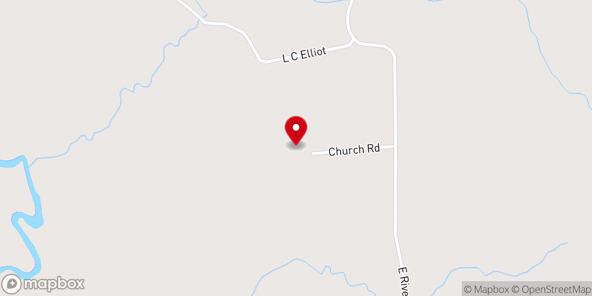 Map showing location of Solid Rock Church of God in Christ Jesus at Oakdale